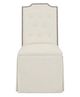 Fairfield® Customizable Entree Dining Empire Short Back Skirted Dining Chair with Tobacco Legs and Buttons-1
