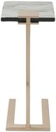 Universal Explore Home™ New Modern Axis Smoked Glass Top Martini Table with Champagne Gold Base-2