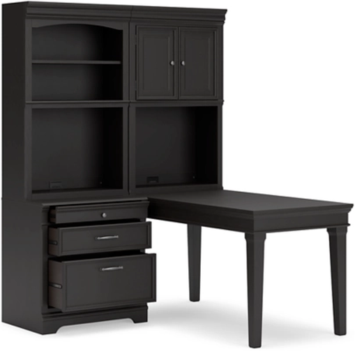 Signature Design by Ashley® Beckincreek 4-Piece Black Office Desk Set-2