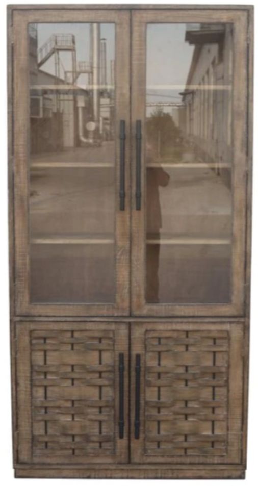 Nest Home Collections Madison Antique Natural Tall Cabinet-1