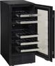 Marathon® 15" Black Stainless Steel Dual Zone Built-In Wine Cooler-3