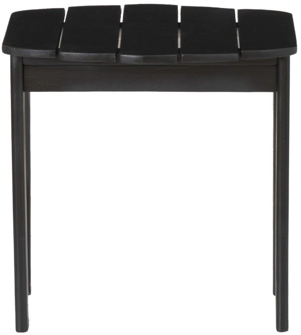 Linon Adirondack Black Wooden Outdoor End Table-2