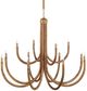 Currey & Company Samsara Saddle Tan Large Chandelier-1