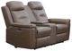 New Classic® Home Furnishings Keldon Brown Leather Power Reclining Loveseat-0