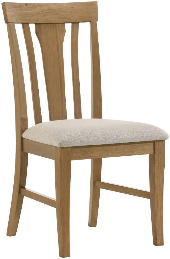 Coaster® Hartville 7-Piece Natural Light Brown Round Dining Table Set-3
