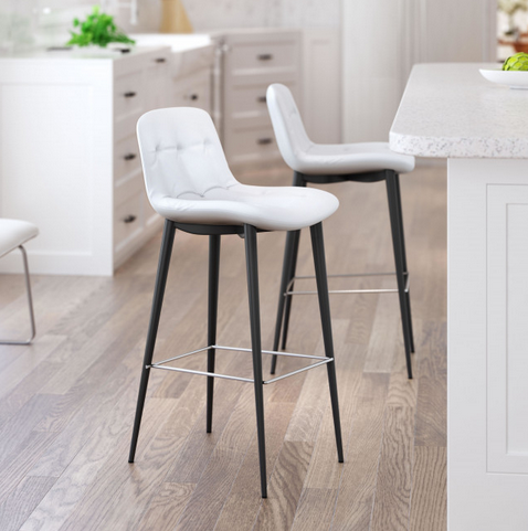 Zuo® Modern Tangiers White Bar Chair-2