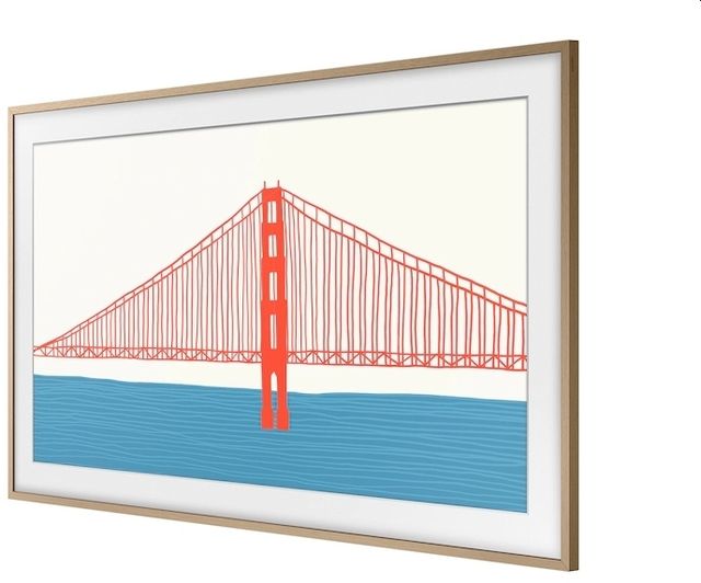 Samsung The Frame Customizable 65" Teak Modern Bezel-2