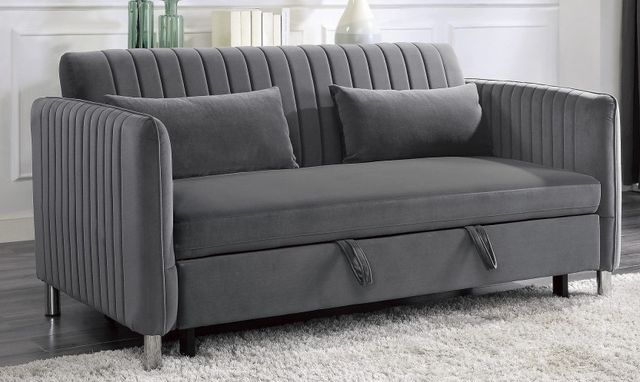 Homelegance® Greenway Gray Sofa with Pull-Out Bed-2