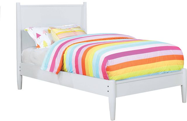 Furniture of America® Lennart II White Twin Panel Bed-0