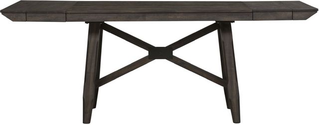 Liberty Furniture Double Bridge 5-Piece Dark Chestnut/Gray Trestle Table Set-2