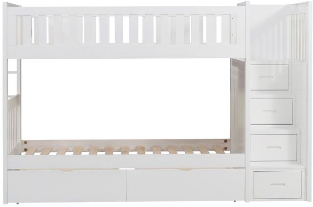 Homelegance® Galen White Youth Twin/Twin Storage Step Bunk Bed-3