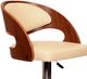 Armen Living Malibu Cream Adjustable Swivel Bar Stool-1