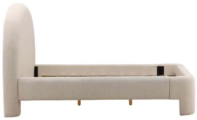 Dovetail Furniture Amir Cream Queen Upholstered Panel Bed-2