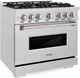 ZLINE Classic 36" Satin Stainless Steel Pro Style Dual Fuel Range-1