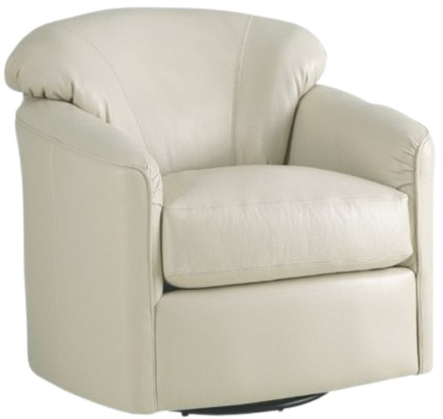 Craftmaster® Customizable CM Leather Swivel Chair-3