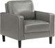 Coaster® Ruth Gray Upholstered Track Arm Accent Chair-0