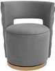 TOV Furniture Mimosa Grey Velvet Swivel Chair-0
