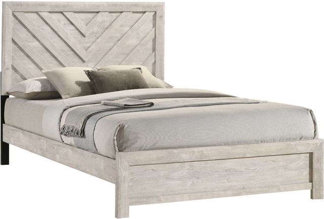 Crown Mark Valor White Queen Panel Bed-0