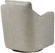 Olliix by Madison Park Grey Multi Brianne Slub Weave Wide Seat Swivel Arm Chair-1