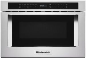 front view of the KitchenAid® 1.2 Cu. Ft. Stainless Steel Under Counter Microwave Drawer