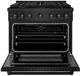 ZLINE Paramount 36" Black Stainless Steel Pro Style Dual Fuel Range-1