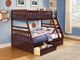 Homelegance® Rowe Dark Cherry Youth Twin/Full Storage Bunk Bed-1