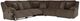 Signature Design by Ashley® Top Tier 5-Piece Chocolate Manual Reclining Curved Sectional-2