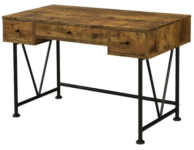 Coaster® Analiese 2-Piece Rustic Nutmeg Office Desk Set-4