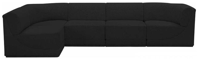Meridian Furniture Ollie 5-Piece Black Sectional-2