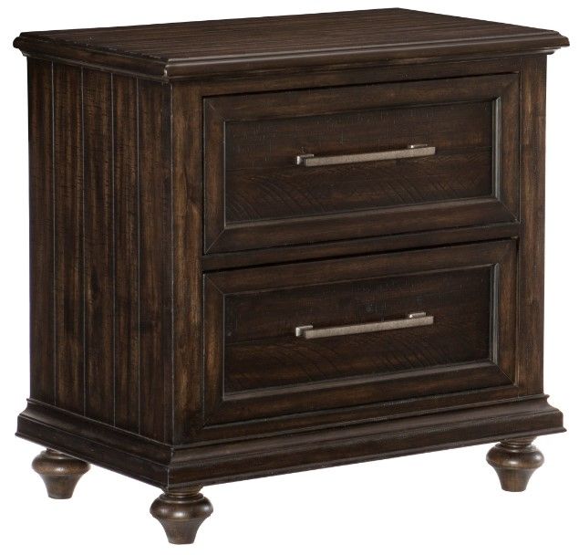 Homelegance® Cardano Driftwood Charcoal Nightstand-0