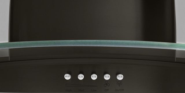 Maytag® 30" Black Stainless Concave Glass Wall Mount Range Hood-1