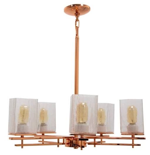 YHD Copper 5-Light Chandelier-0