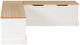 Linon Norah Black/Natural White Nook Bench with Cushion Set-1
