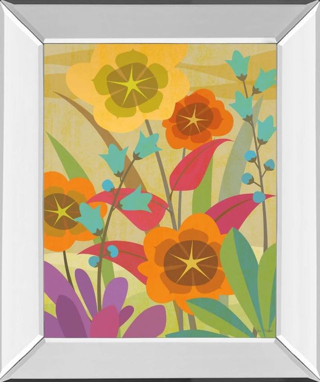Classy Art Flowerbed by Cary Phillips Mirror Framed Wall Art-0