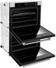 ZLINE Professional 30" Satin Stainless Steel Double Electric Wall Oven with White Matte Doors-3