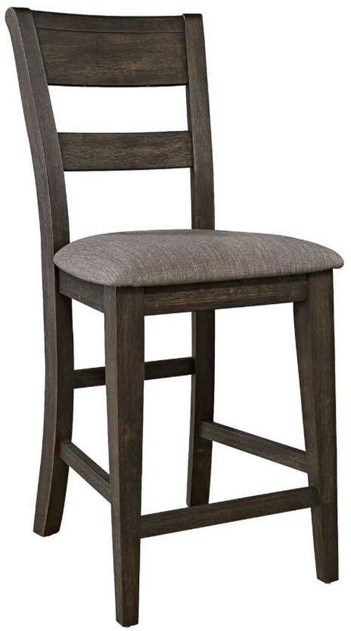 Liberty Furniture Double Bridge Dark Chestnut/Gray Splat Back Counter Chair-0