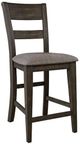 Liberty Furniture Double Bridge Dark Chestnut/Gray Splat Back Counter Chair-0