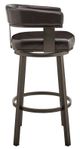 Armen Living Cohen Black/Brown 26" Swivel Bar Stool-1