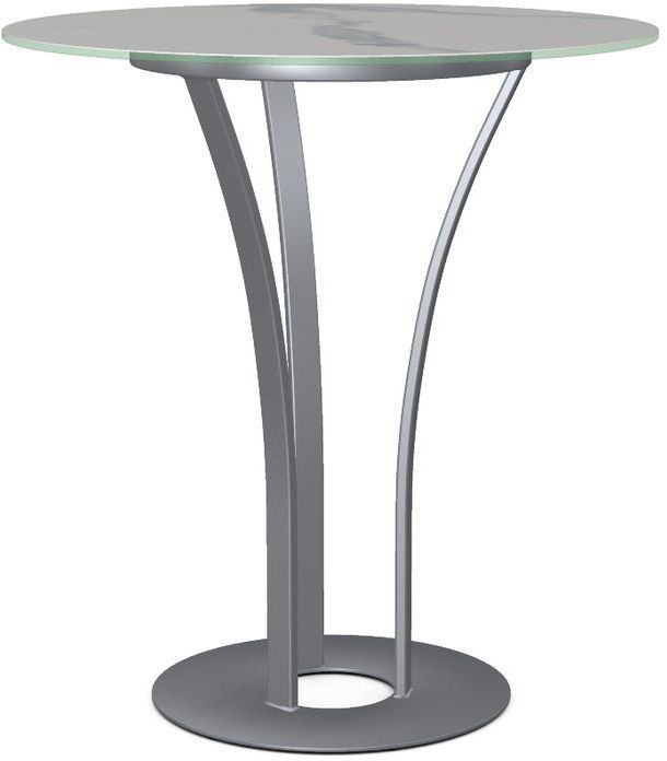 Amisco Customizable Dalia Italian Porcelain Bar Table with Metal Turnip Base-0
