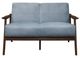 Homelegance® Carlson Blue Gray/Dark Walnut Loveseat-2