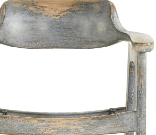 Nest Home Collections Wagner Barbury Pearl/Distressed Blue Bar Stool-1