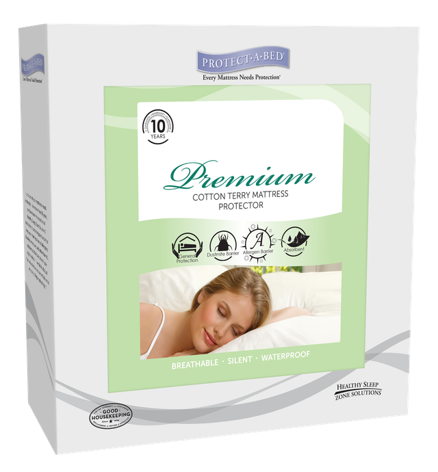 Protect-A-Bed® Originals Premium White Twin XL / Split King Mattress Protector-1