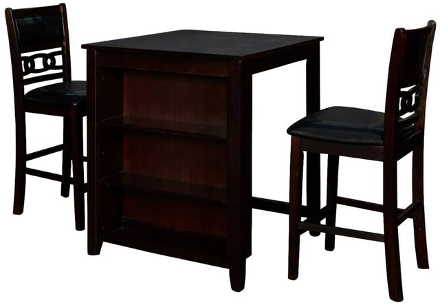 New Classic® Home Furnishings Gia 3-Piece Ebony Counter Height Dining Set-0