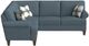 Flexsteel® Customizable Moxy 2-Piece Curved Sock Arm Sectional-3