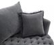 Furniture of America® Sofi Dark Gray Button Tufted Swivel Chair-5