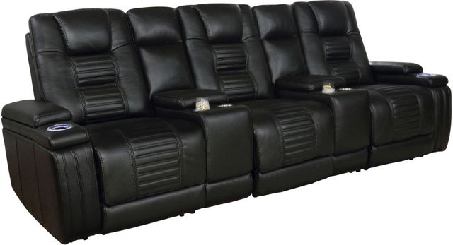 Coaster® Zane 6-Piece Black Theater Seating-0