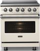 Viking® 5 Series 30" Pure White Pro Style Electric Range with Polished Chrome Trim-4