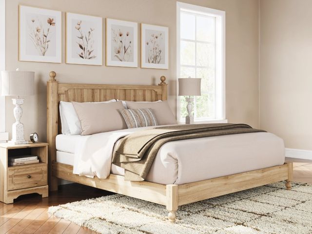 Signature Design by Ashley® Aleaport Warm Brown King Panel Bed-1