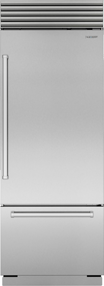 Sub-Zero® Classic Series 30" 17 Cu. Ft. Stainless Steel Right Hinge Built-In Bottom Freezer Refrigerator with Internal Dispenser-0