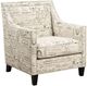 Elements International Erica French Script Chair and Ottoman Set-1